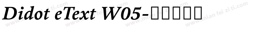 Didot eText W05字体转换